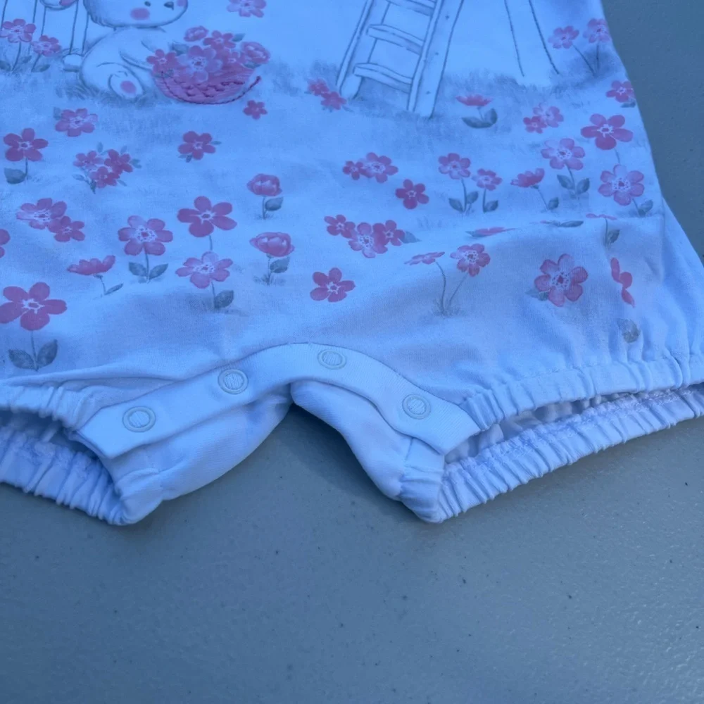 Mayoral Pink and White Nightgown Pajamas NWT Color White 12 Months Newborn Onsie